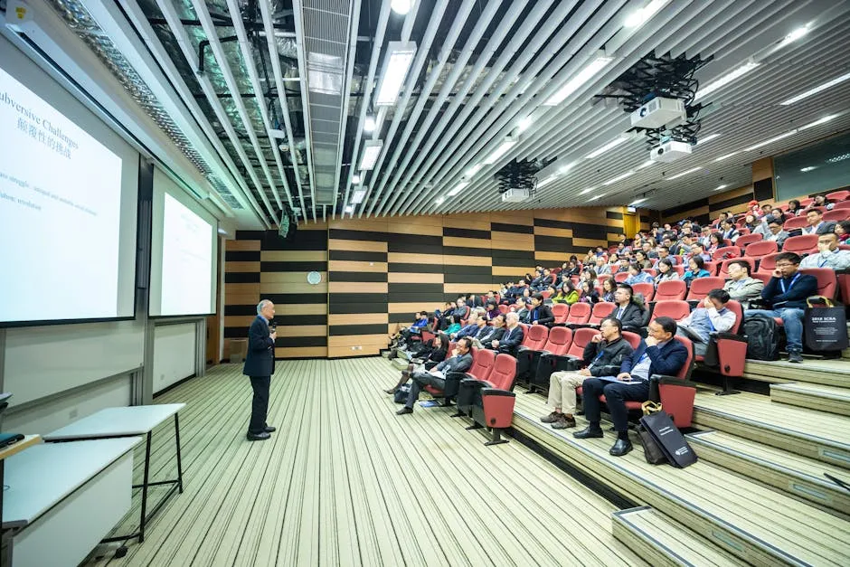 Instructor demonstrating a concept with real examples