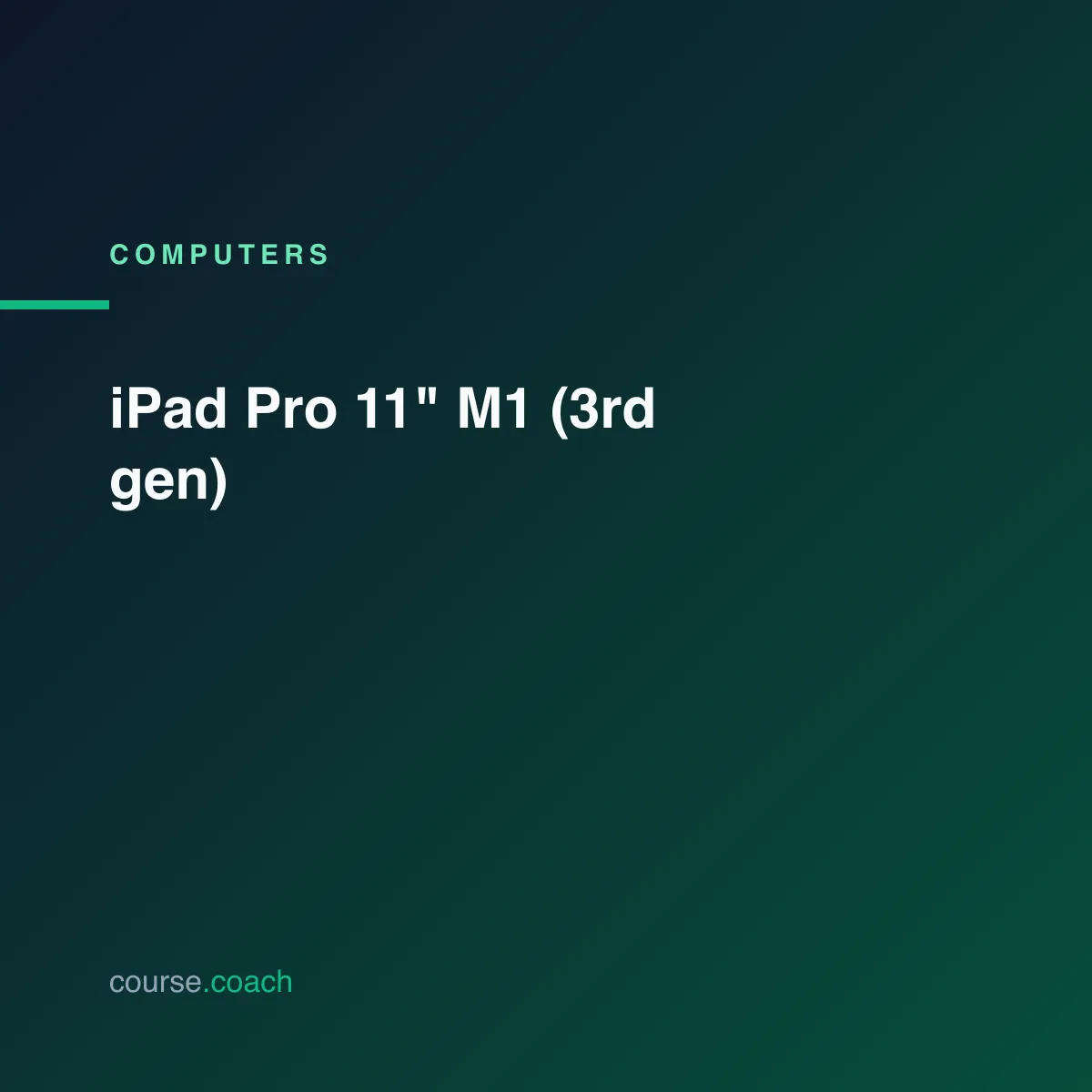 iPad Pro 11" M1 (3rd gen)