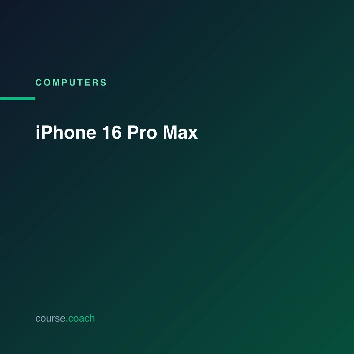 iPhone 16 Pro Max